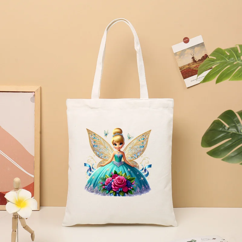 2024 Disney Princess Moana Borse da donna Casual Tinta unita Tela Materiale Borsa da donna di grande capacità Shopping Borsa a tracolla