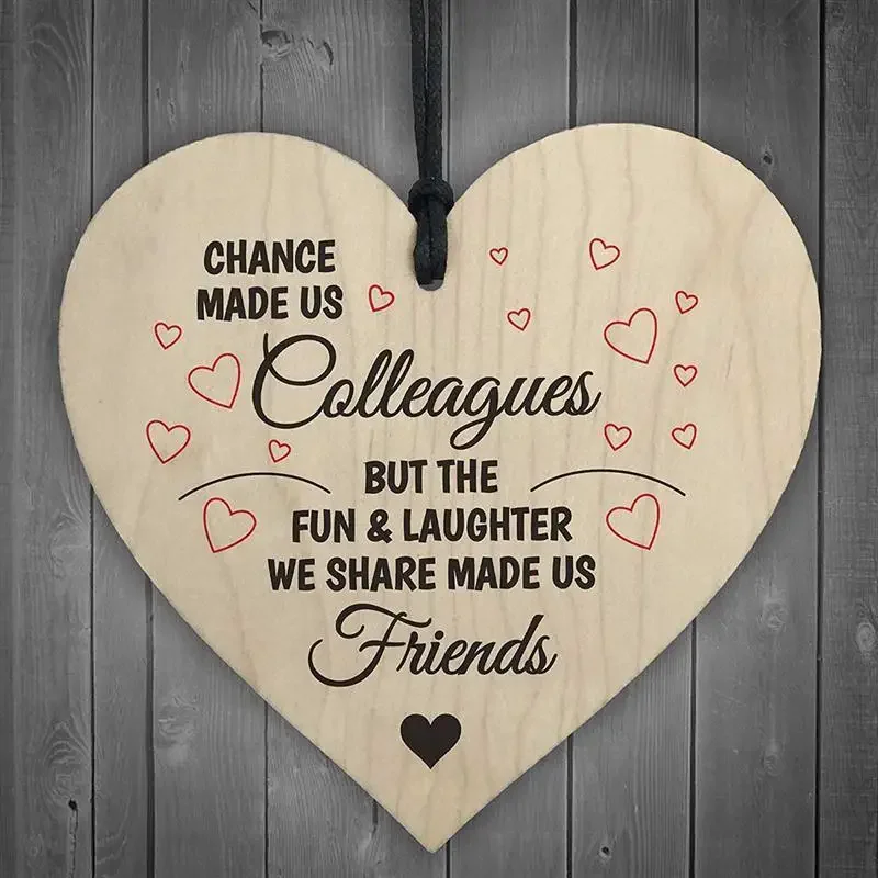 1PC Wooden Christmas Chip Hanging Gift Plaque Tree Pendant Heart Shape Wine Bottle Decoration for Home Tags
