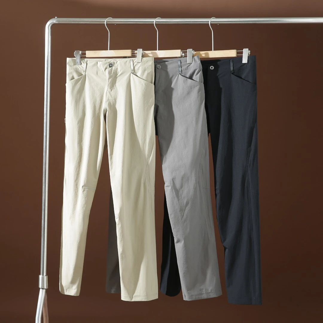 

Outdoor Busin Series Men's Lightweight Windproof Waterproof Tear-resistant Full-glue Soft ell Casual Long Pants