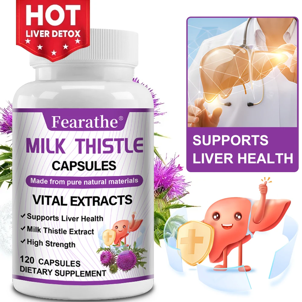 Natural Milk Thistle Extract - Liver Cleanse, Detox & Repair Formula - Liver Health Supplement.