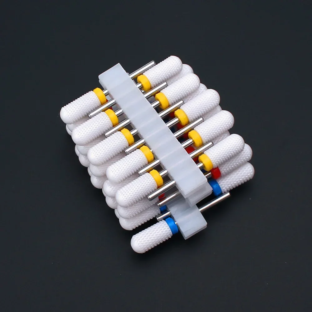 10 stks Keramische Nagelboren Set Frees voor Manicure Boren Elektrische Nagelvijlen Cuticula Verwijderen Nagelvijl Art gereedschap