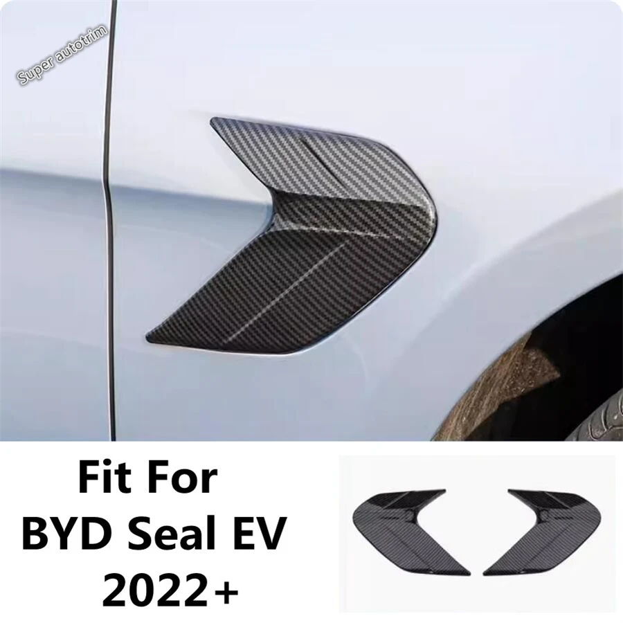 

Side Door Body Air Flow Vent Blade Leaf Board Panel Decor Cover Trim For BYD Seal EV 2022 2023 2024 ABS Carbon Fiber Accessories