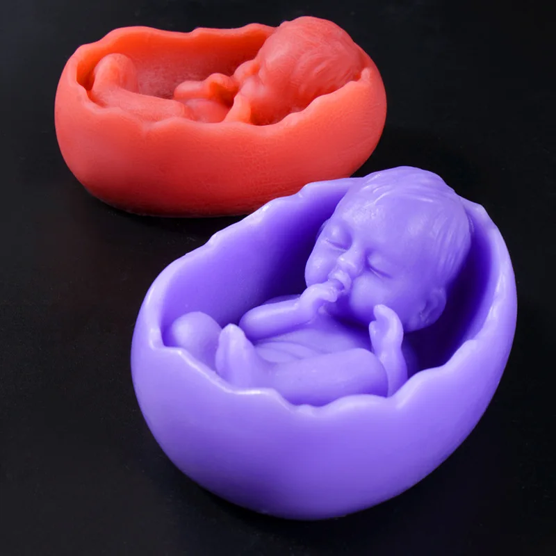 Mould Eggshell Candle Molds Baby Cradle Baby Candle Aromatherapy Plaster Decorative Item DIY Soap Decorative Item Silicone Mold