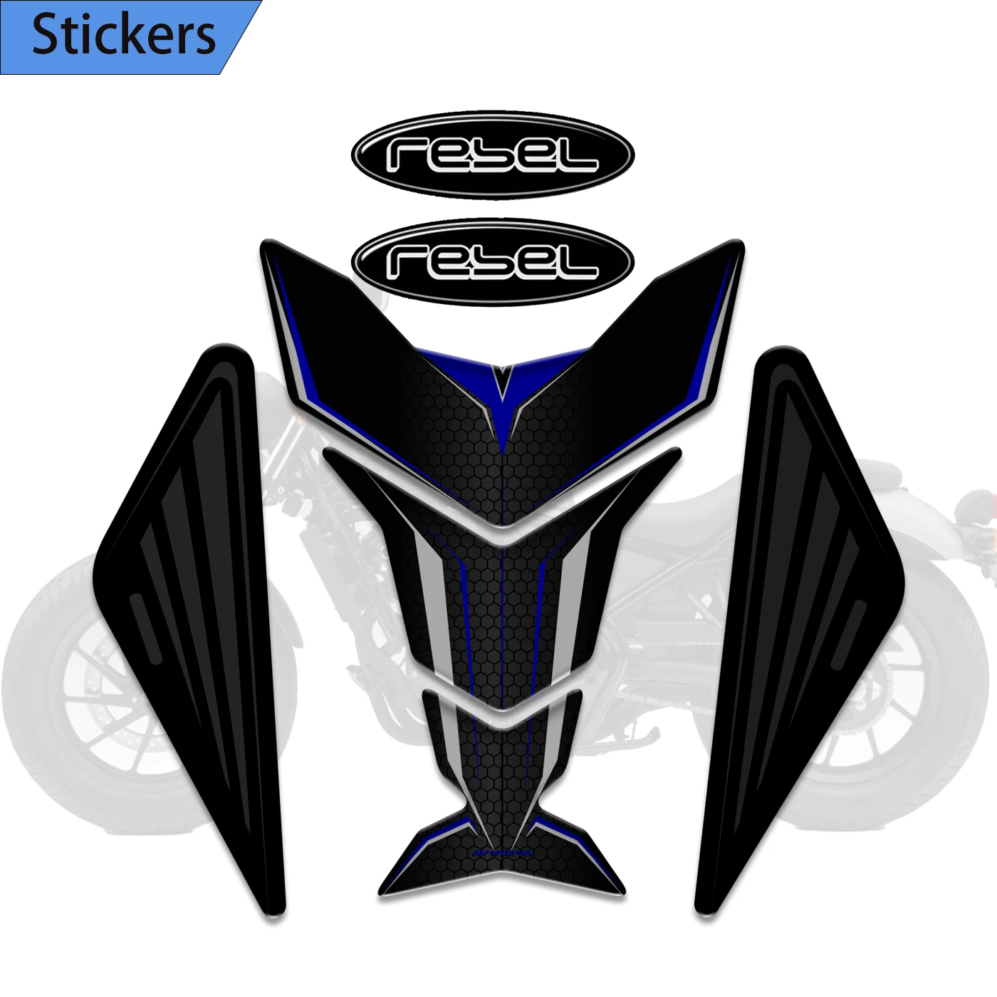 

For HONDA REBEL CM CMX 125 250 300 500 CMX500 CMX300 2018-2021 Fairing Fender Tank Pad Stickers Protection