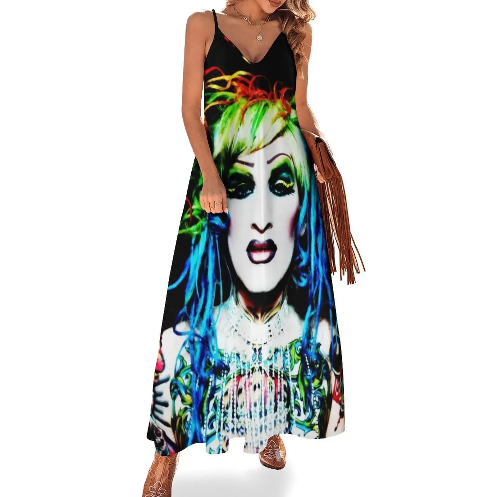 

RAINBLOW Sleeveless Dress sexy dress for women Beachwear womens clothing summer dress daily