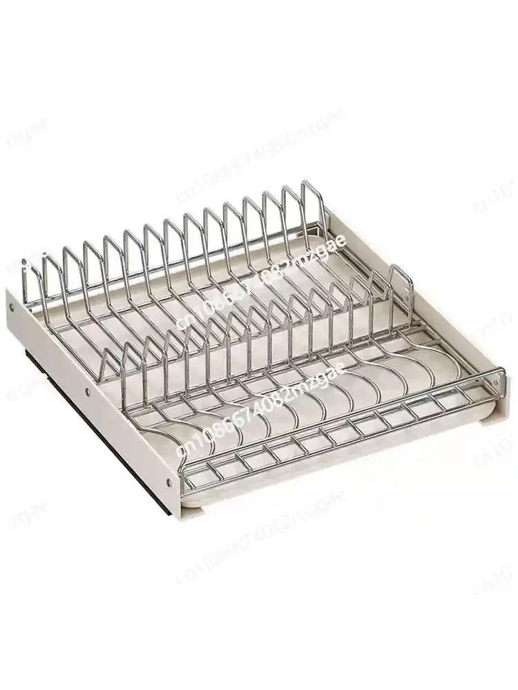 Kitchen Sink Sliding Dishes Dryer Rack Shelf Stainless Steel Cabinet  Storage Drainer Organizer Tableware Drawer Type Drainboard
