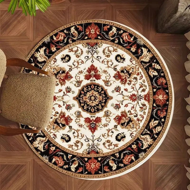 

VIKAMA круглый дверной коврик в персидском стиле, удобный в уходе, нескользящий прочный коврик для спальни, прихожей, гостиной, прихожей, винтажного домашнего декора