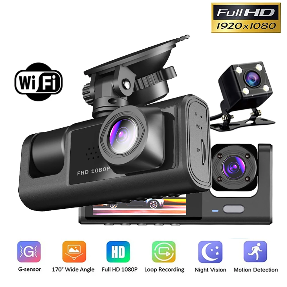 Dash Cam WiFi Car DVR Full HD 1080P Rear View Vehicle Reverse Camera Video Recorder Auto Dashcam Black Box GPS Car Accessories