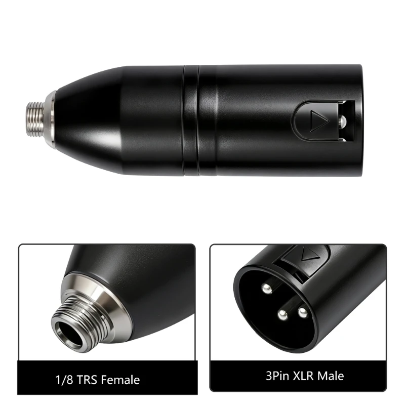 XLR to 3.5Mm Adapters Durability 3.5Mm To XLR Mics Converters Gold Plate Connectors 83CF