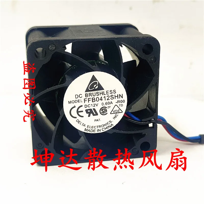 Delta Electronics FFB0412SHN R00 DC 12V 0.60A 40x40x28mm 3-Wire Server Cooling Fan