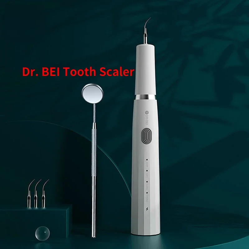 DR.BEI Electric Tooth Calculus Remover Tooth Stains Tartar Dentist Teeth Whiten Oral Hygiene Clean Ultrasonic Dental Scaler YC2