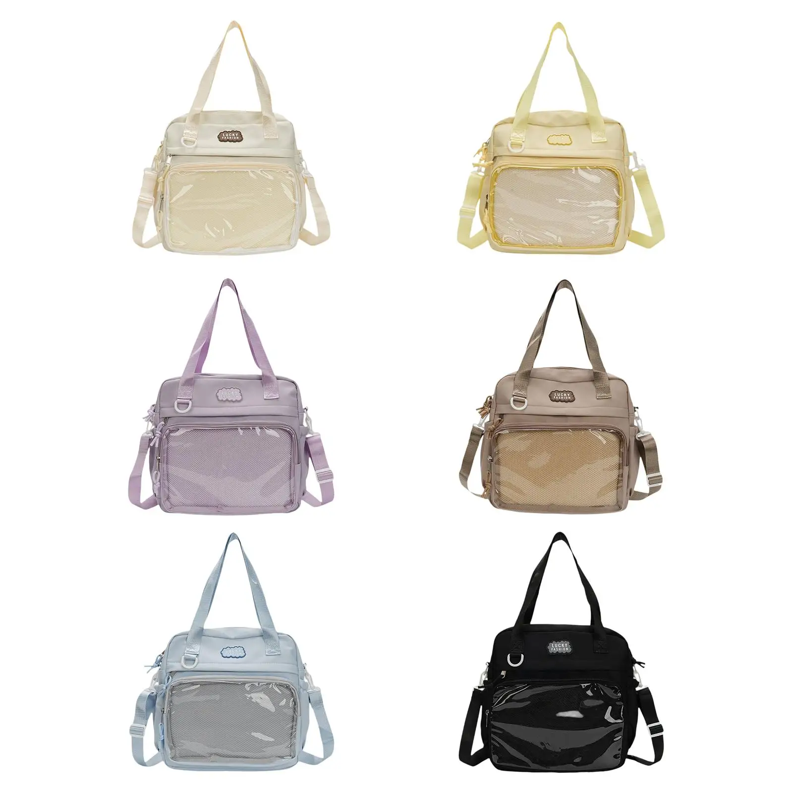 Ita Bag Adjustable Strap Casual Clear Window Multipurpose Crossbody Bag for Anime Figure Shopping Party Supplies Women Cosplay