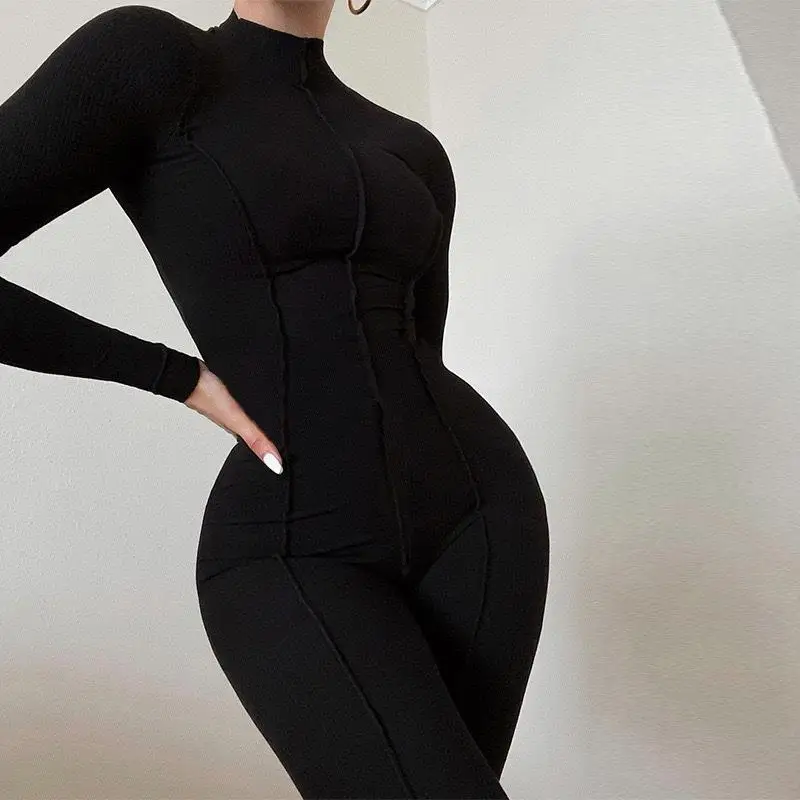 Jumpsuit Ele Bodycon Svel untuk Wanita, Kasual, Nyaman, Cocok untuk Semua Musim, Modis, Tersedia Ukuran Besar