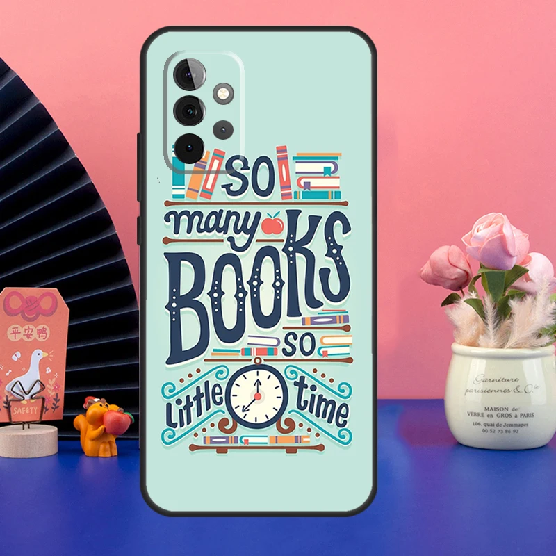 Read Books illustration Case For Samsung Galaxy A54 A34 A24 A14 A73 A53 A33 A23 A13 A52 A32 A22 A12 A51 A71 Cover