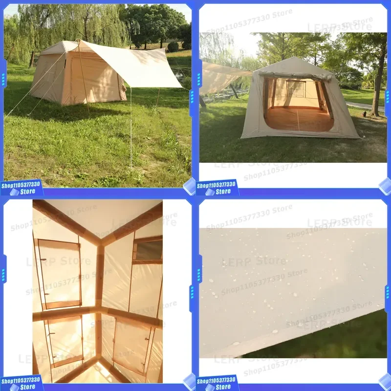 380x230cm Inflatable Car Tailgate Tent SUV Rear Camping House 210D Oxford High Strength PVC Air Beam Portable Lightweight