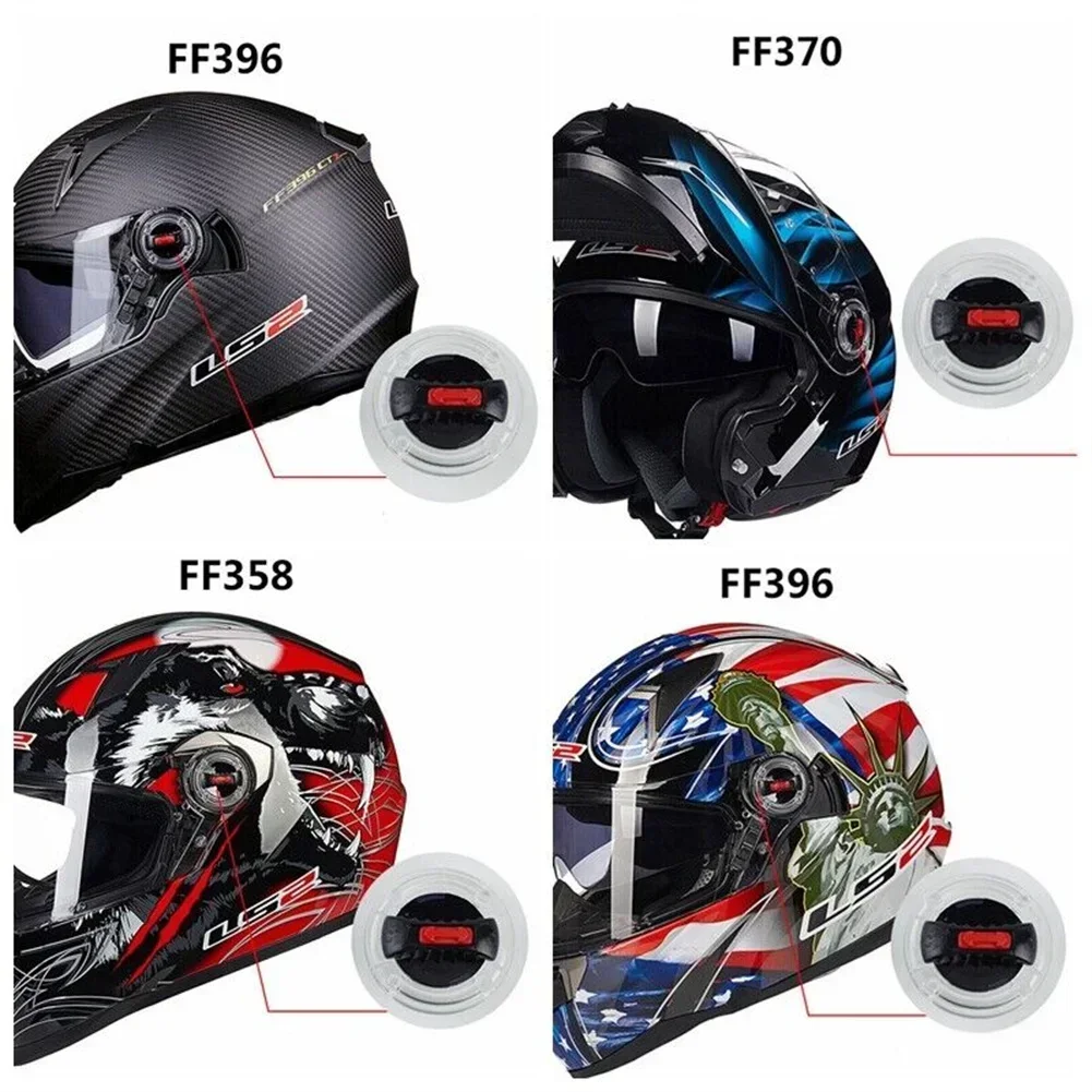 For LS2 FF386 Helmet Visor Screws Kit For LS2 FF386 For LS2 FF396 Plastic Set Accessories Round Attachment Clips NEW