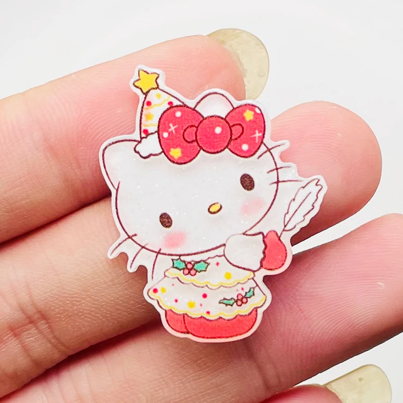 10 PCS New Kawaii party Cartoon Animal kitten Rabbits, puppies Series Acrylic Flat DIY Jewelry Children Gift Hairpin Accessories image 5