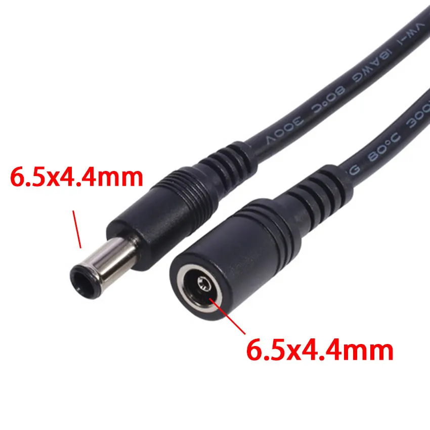 Direct Current Charging Cord 6.5x4.4mm Male to 6.5x4.4mm Female Power Supply Cable for Laptop DC6044 Extend Line