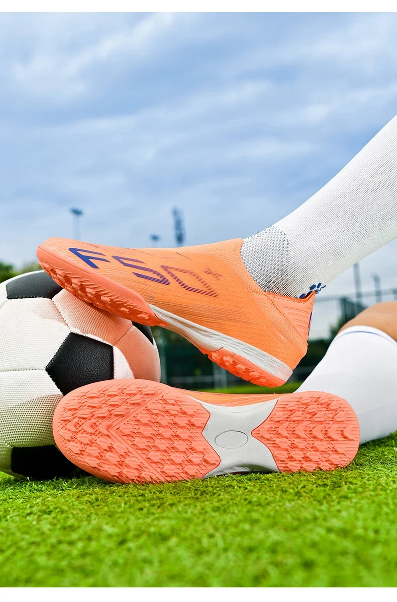 Neue Herren-Fußballschuhe, beliebte Fußballschuhe, rutschfeste Spielschuhe für Rasenplätze, hochwertige Sneaker, Hallenfußballschuhe, hohe Modelle für den Außenbereich. – Detail 31