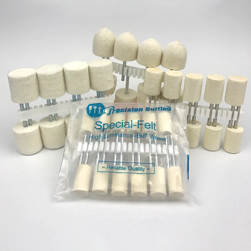 5PCS Wool Felt Mounted Polishing Buffing Wheel 2.35/3mm Shank for Grinder Drill Rotary Tools Grit 3mm/4mm/5mm/6mm/8mm/10mm/12mm