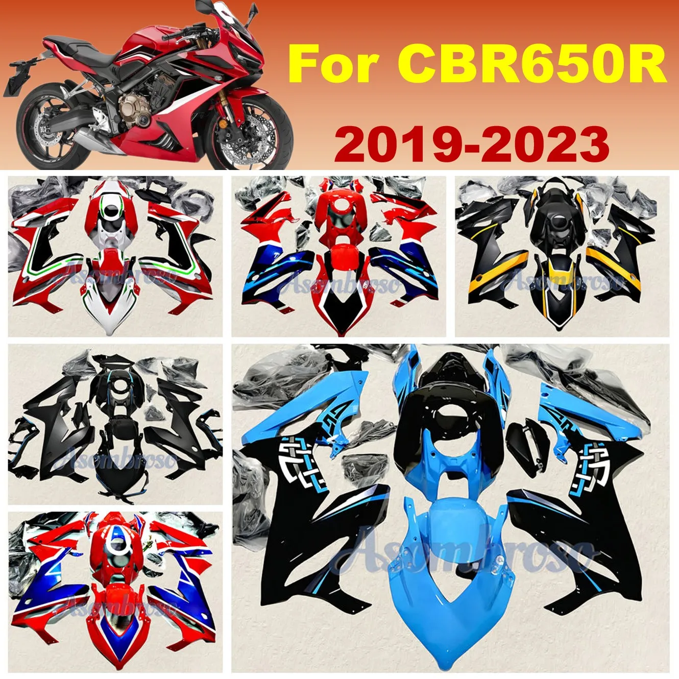 

ABS Plastic Injection Fairing kit fit For CBR650R 2019 2020 2021 2022 2023 CBR650 19-23 Motorcycle Panel Bodywork set