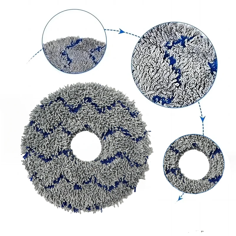 Mopptuch für ECOVACS Roboter, hochwertiges Wischpad, 13,6 cm, 6 Stück/12 Stück, Zubehör für Roboter-Staubsauger, Mop-Ersatzteile – Detail 4