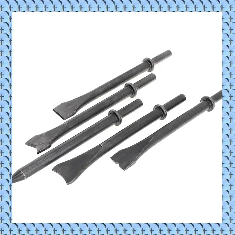 

NOCM 5Pcs/Lot Kit Hard Steel Solid Long Air Chisel Impact Head Support Pneumatic Tool For Cutting / Rusting Removal