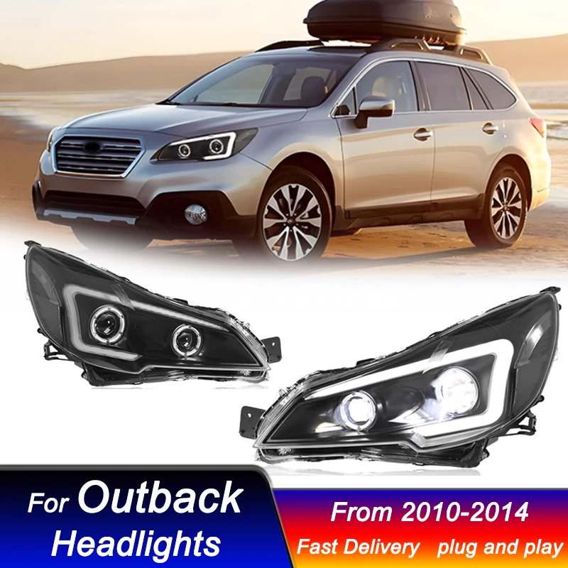 

Hot Car Headlights For Subaru Outback Legacy 10-17 new style LED Head Lamp Upgrade DRL Dynamic Signal Lamp Front light Assembly