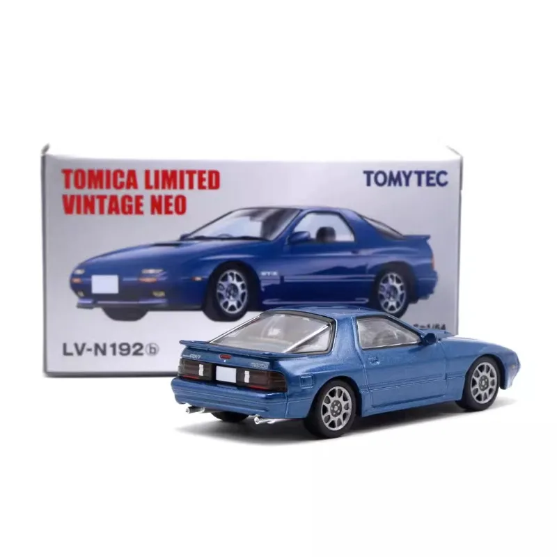 Takara Tomy Tomytec 1/64 TLV-192b Mazda Savanne RX-7 GT-X Blauwe Legering Speelgoed Motor Diecast Metalen Model Geschenken