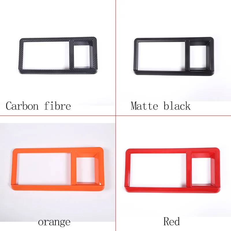 For Ford Maverick 2022 ABS Carbon fibre/Red Car Central Control Navigation Screen Frame Cover Interior Panel Trim Accessories