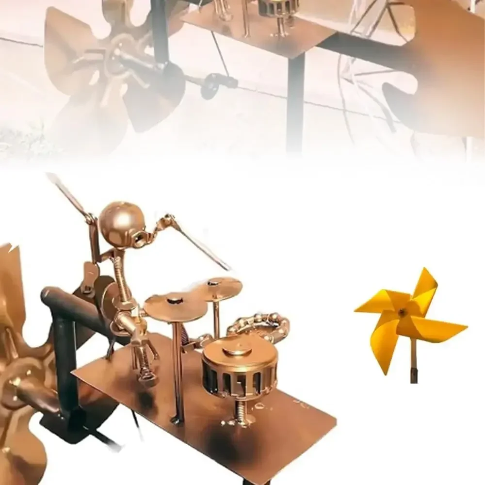 

1PCS Garden Rock Band Windmill, Handmade Metal Rock Band Windmill, Wind Spinners for Yard Lawn Garden Patio Decor