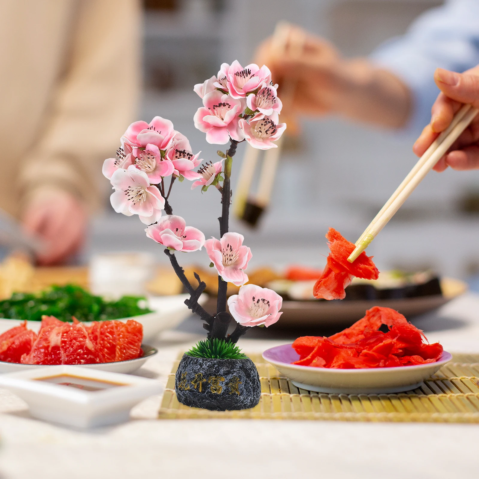 

Sushi Decoration Flowers Artificial Plate naments Restaurant Decors Sashimi Salad Dish Adornments kitchen Bar Supplies