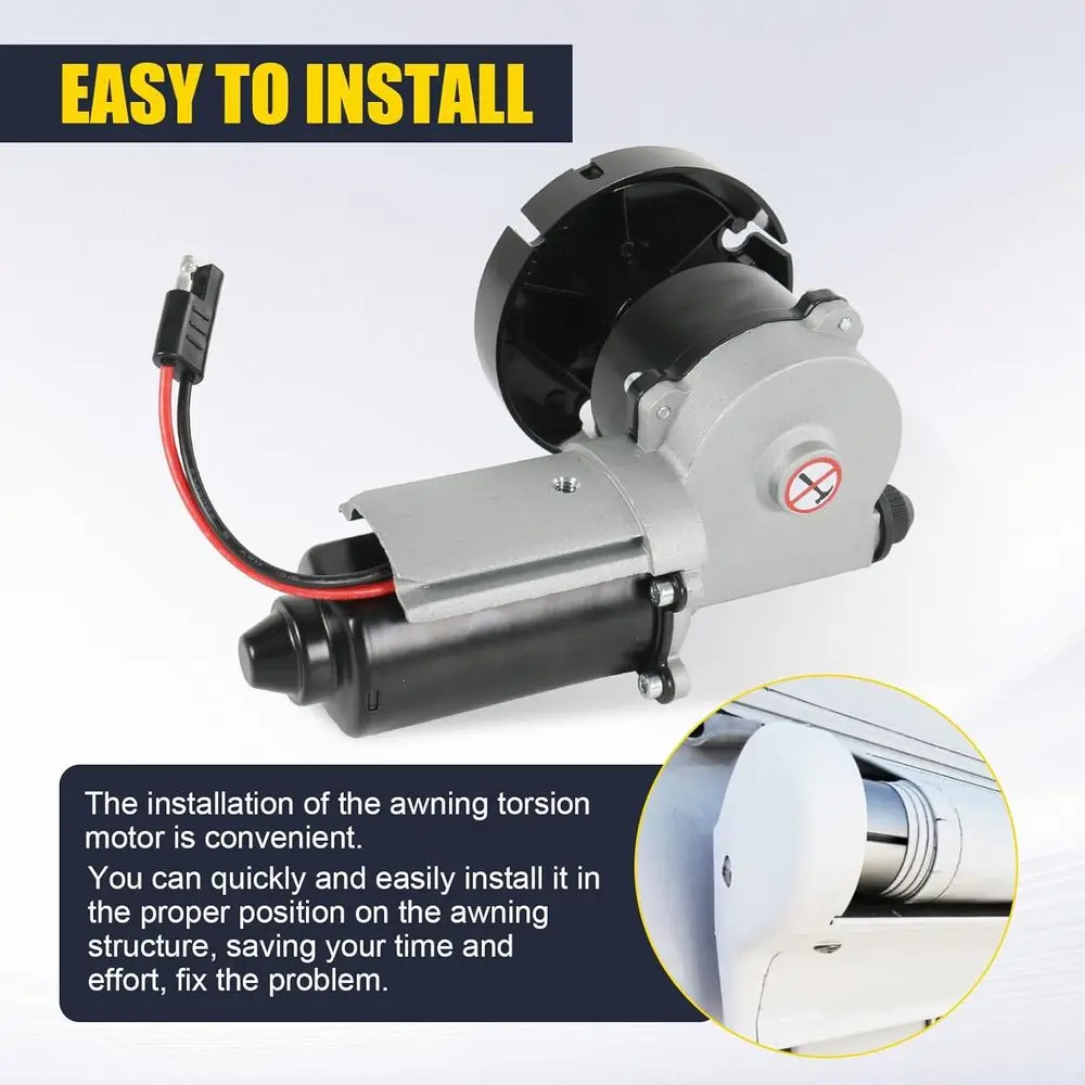 3317084.000U RV طقم تصليح محرك المظلة مناسب لسلسلة Dometic 9200 استبدال OE #   3316605.017 3316605.001 أسود