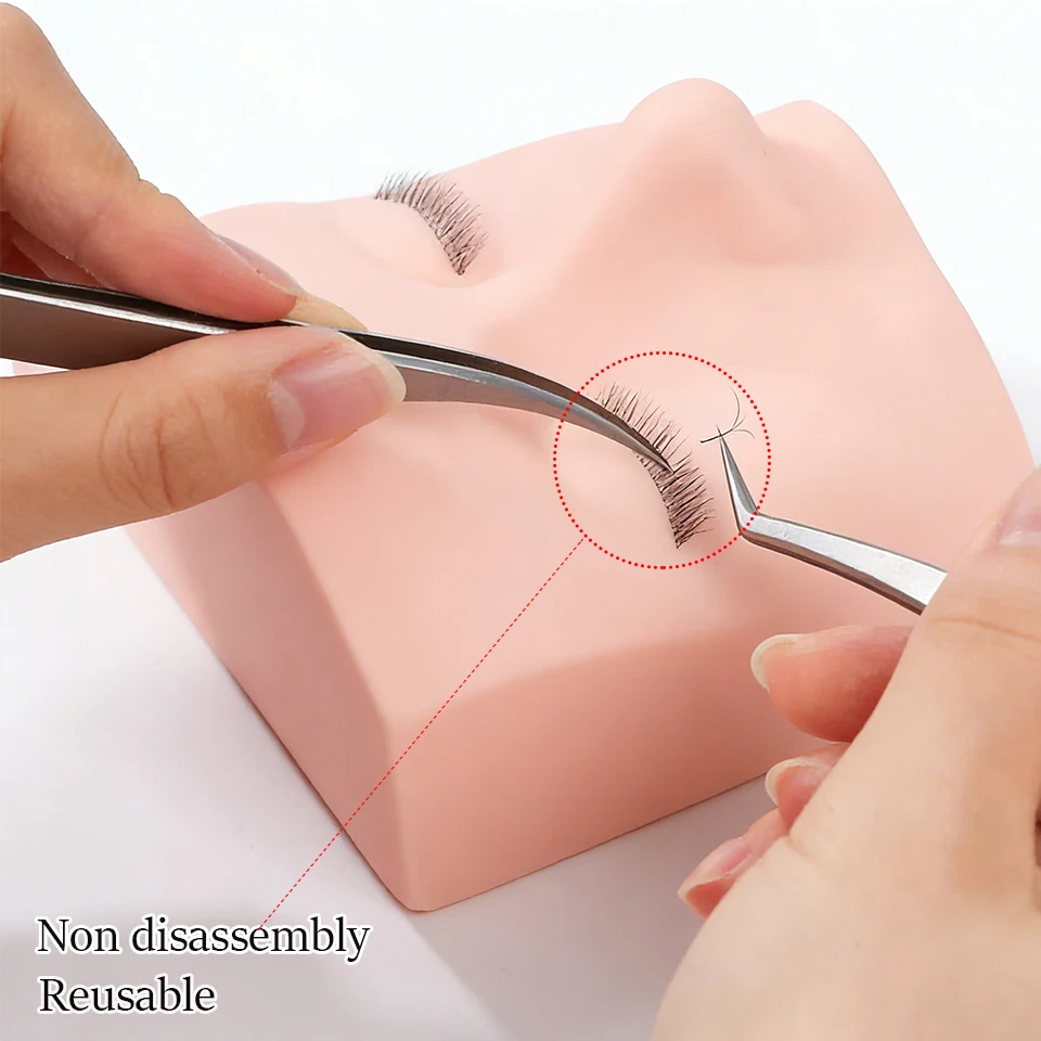 

3 Layers Silicone Mannequin Head High Quality Eyelash Practice Head Grafting Eyelashes Training Model Head for Makeup Tools