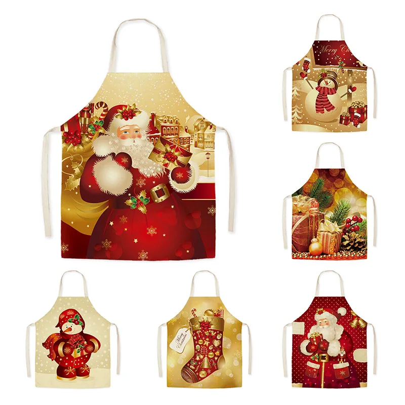 New Christmas Cartoon Apron Creative   Kitchen Supplies   Delantal Cocina  Mujer