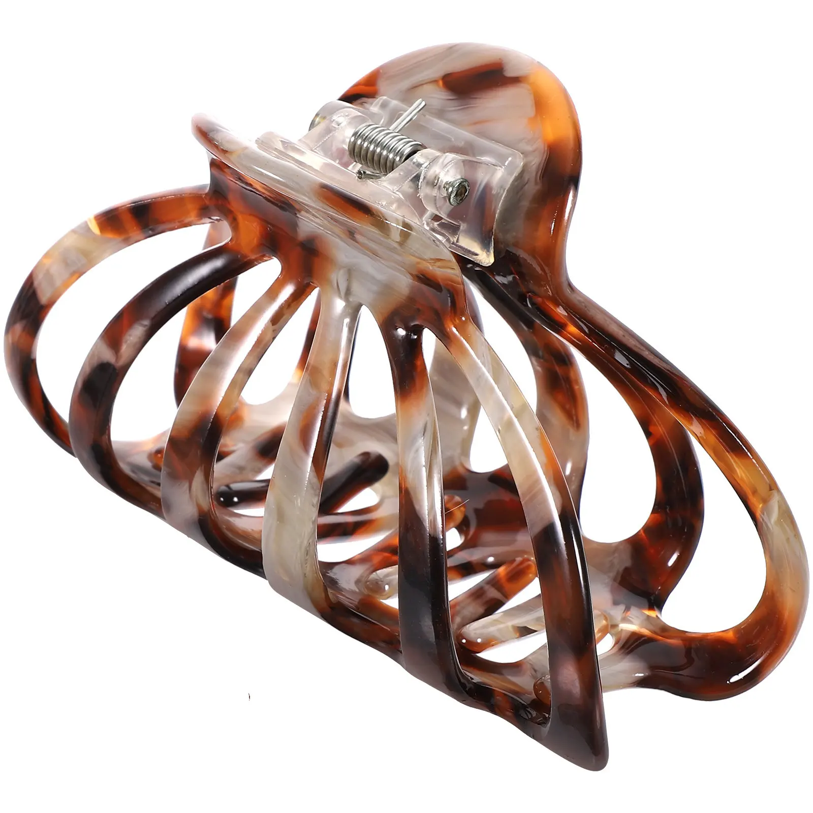 

Leopard Print Large Hair Claw Clip Women Jaw Clip Easy Grip No Slip Hair Clamp for Face Washing Makeup Cleaning Exercise