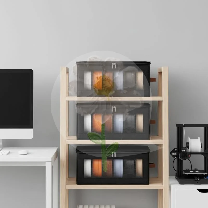 3D Printer Filament Storage Box Large Capacity Organizer Dustproof Dehumidifying Filament Holder for Home Makerspace