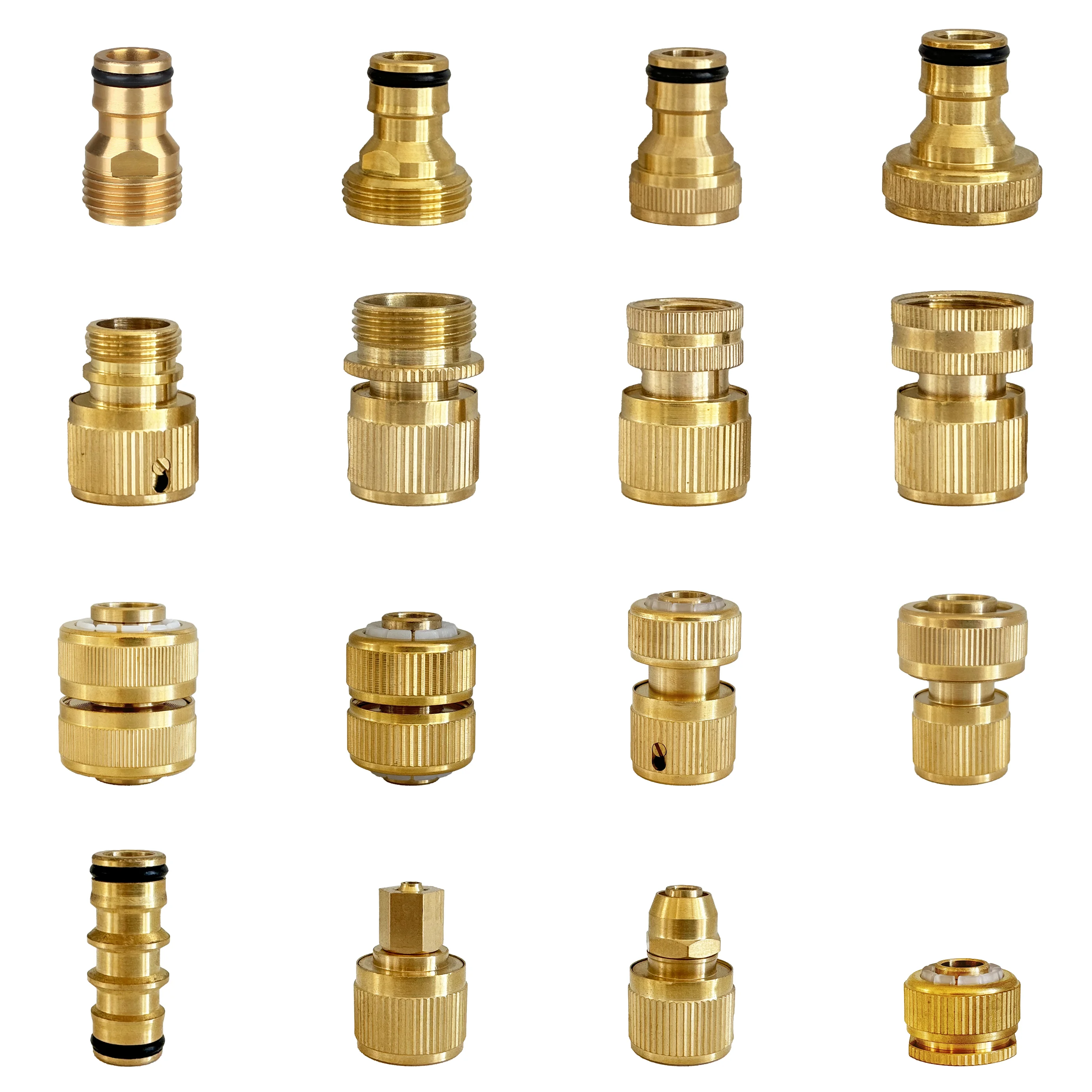 

Brass Hose Quick Connector Fitting 1/2'' 3/4'' Copper Thread Tap Coupling Garden Car Watering Gun Adapter
