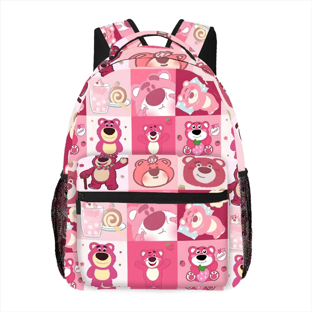 ディズニー ストロベリーベア バックパック、カジュアルバッグ、大容量、高品質ギフト、パーソナライズされた日常使用