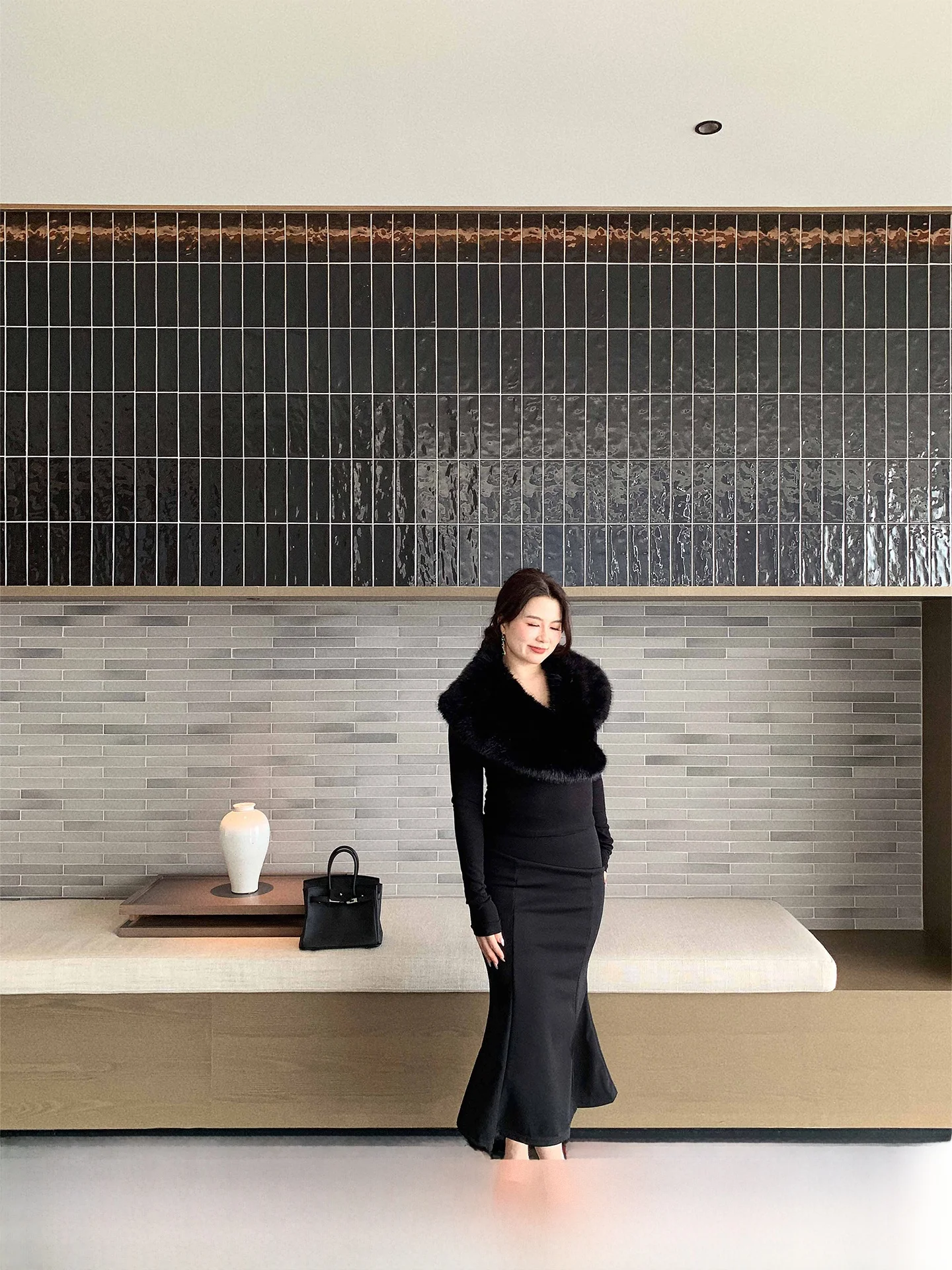 

Зимняя юбка-футляр с высокой талией и подкладкой Bla Fce, длинная, с запахом, для женщин больших размеров, бренд MOLE