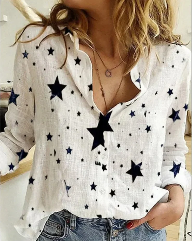 Vintage Cotton Linen Casual Tops Tees Spring Autumn Y2k Tshirt Woman Clothing Fashion T-Shirt Clothes Streetwear T Shirts Women