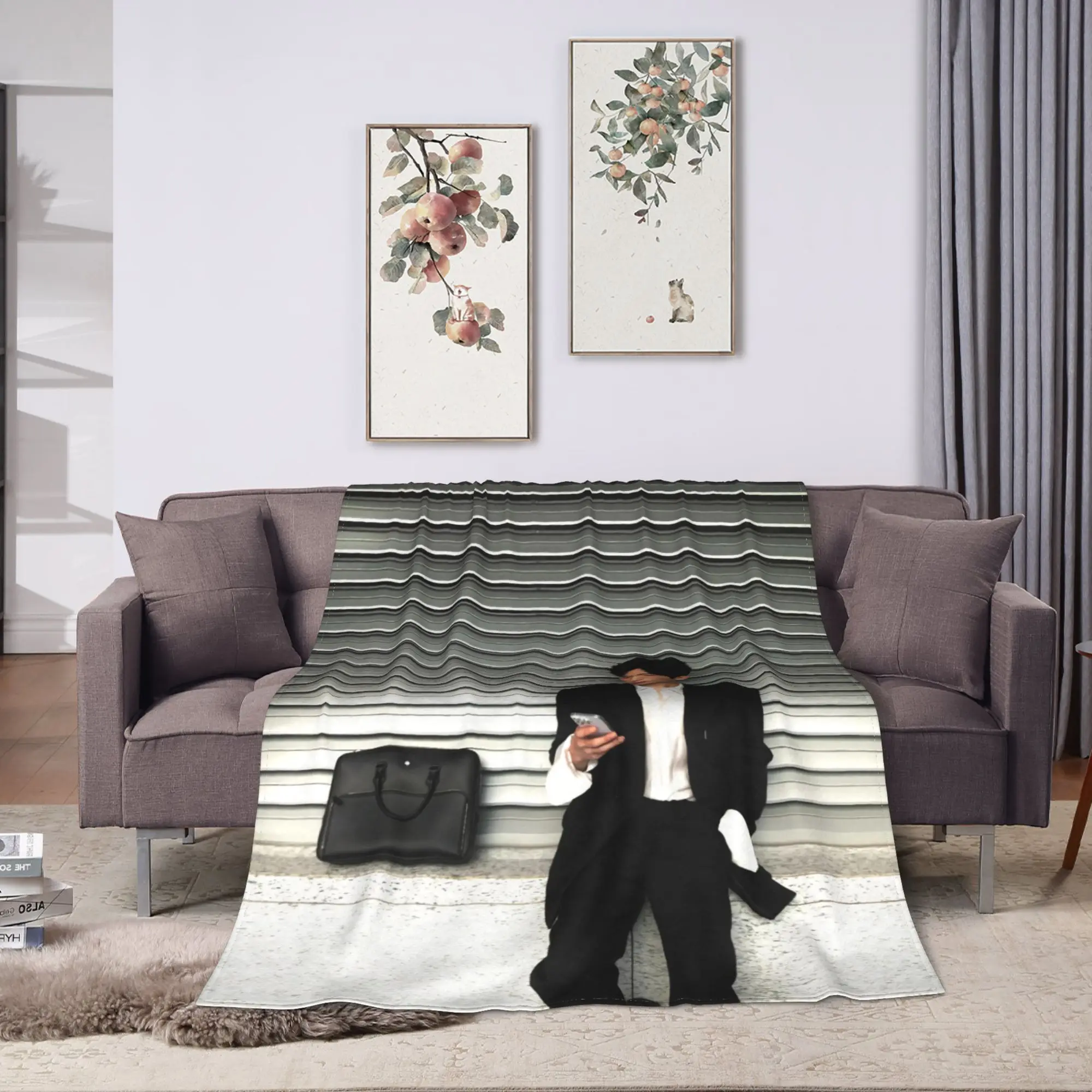 Warm Soft BlanketsChild Travel The Early Spring Luke Throw Blanket  Flannel Bedspread For Couch Chair Comfortable Sofa Bed Cover