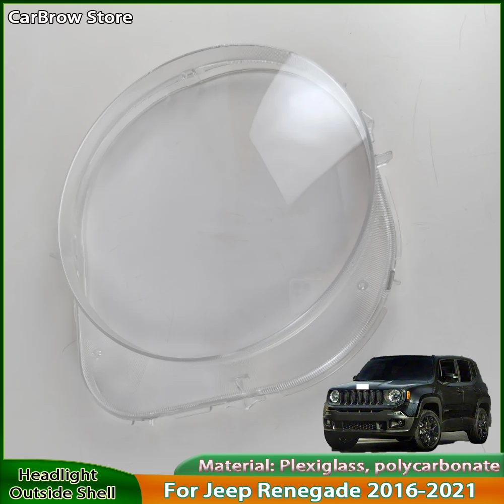 

Headlamp Shell Replace Original Lampshade For Jeep Renegade 2016 2017 2018 2019 2020 2021 Headlight Cover Transparent Lens