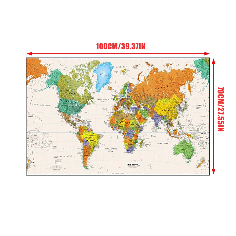الرجعية المشارك خريطة العالم 100*70 سنتيمتر غير المنسوجة حائط لوح رسم ديكور طباعة مكتب غرفة ديكور المنزل اللوازم المدرسية