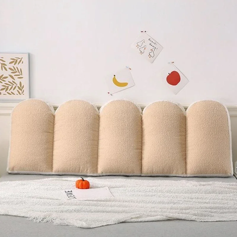 Soft Bed Head Cushion Short Plush Comfortable Lounger Cushion Lazy Modern Long Backrest Pad Home Textile Bedroom Decoration