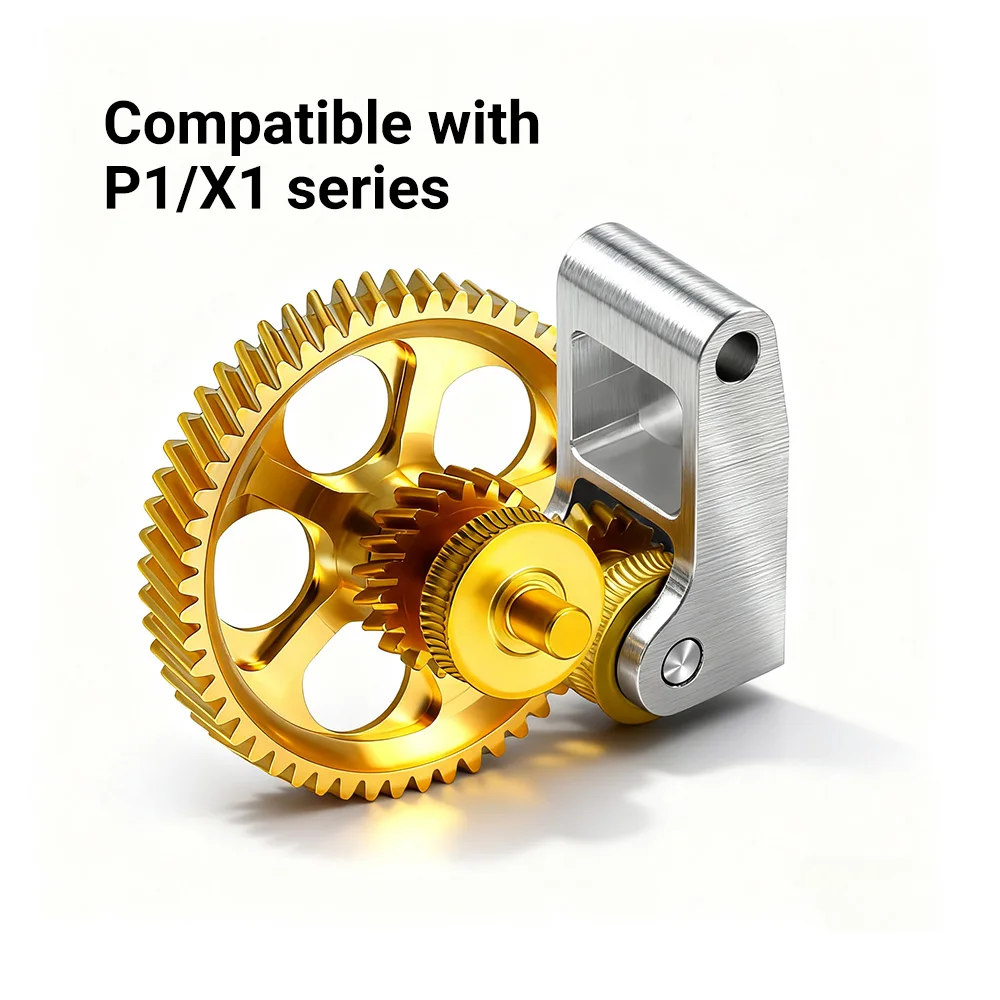 Labx1 P1P P1S Upgrade Volledig Metalen Extruder Gear CNC Nano Gecoate Extrusiekop Gear Kit Voor Lab A1 A1 Mini P1P 3D-printer