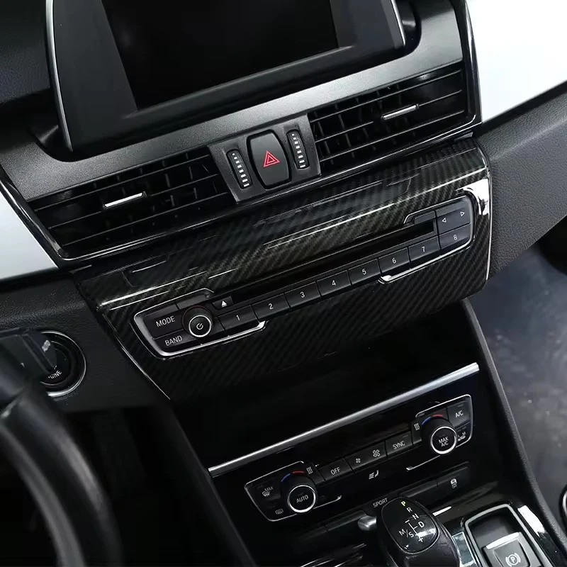 For BMW 2 Series Touring F45 F46 2015-2018 ABS Carbon Fiber Pattern Center Control Panel Decorative Cover Interior Accessories