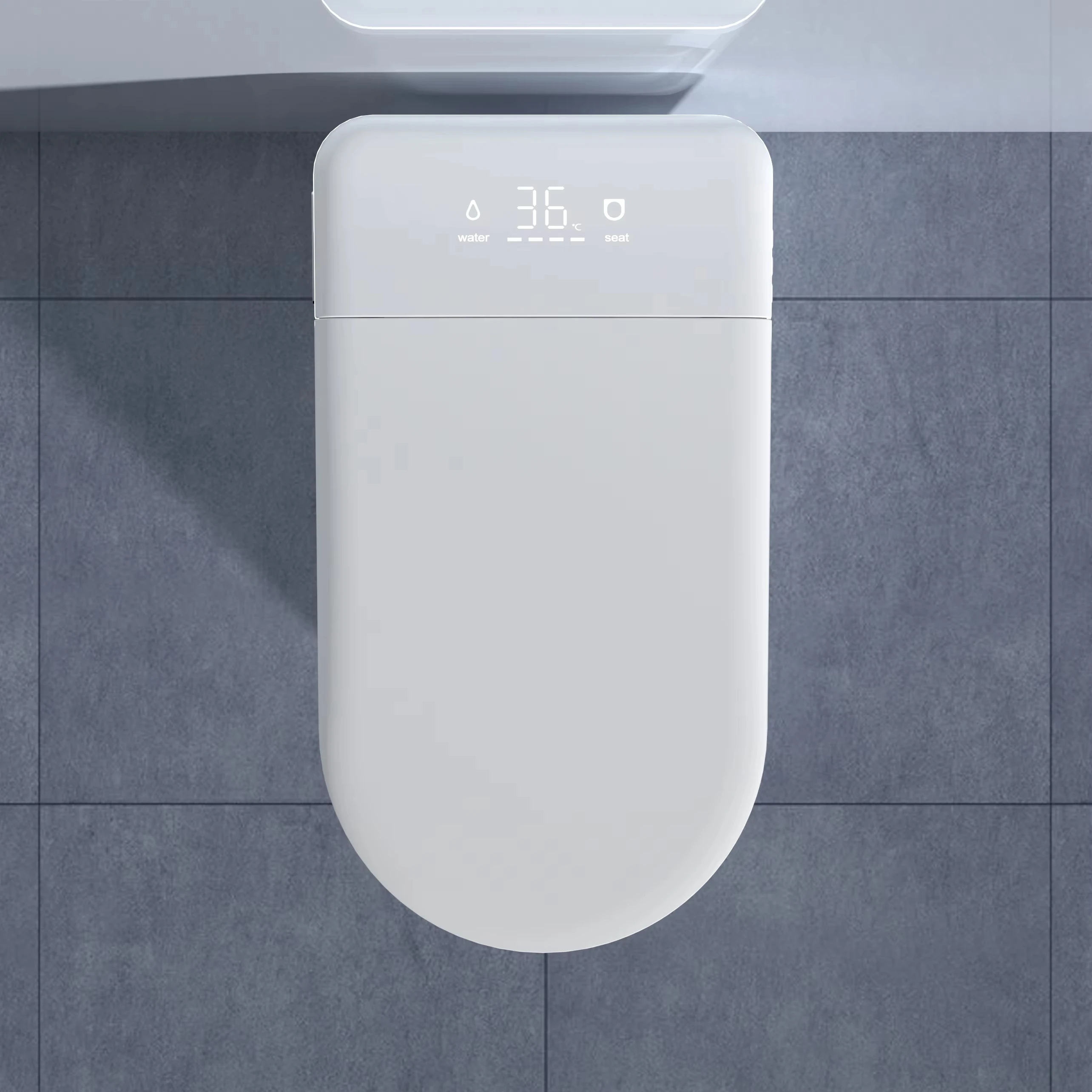 

European Standard Wall Mounted Ceramic Rimless Wall Hung Smart Toilet for Home