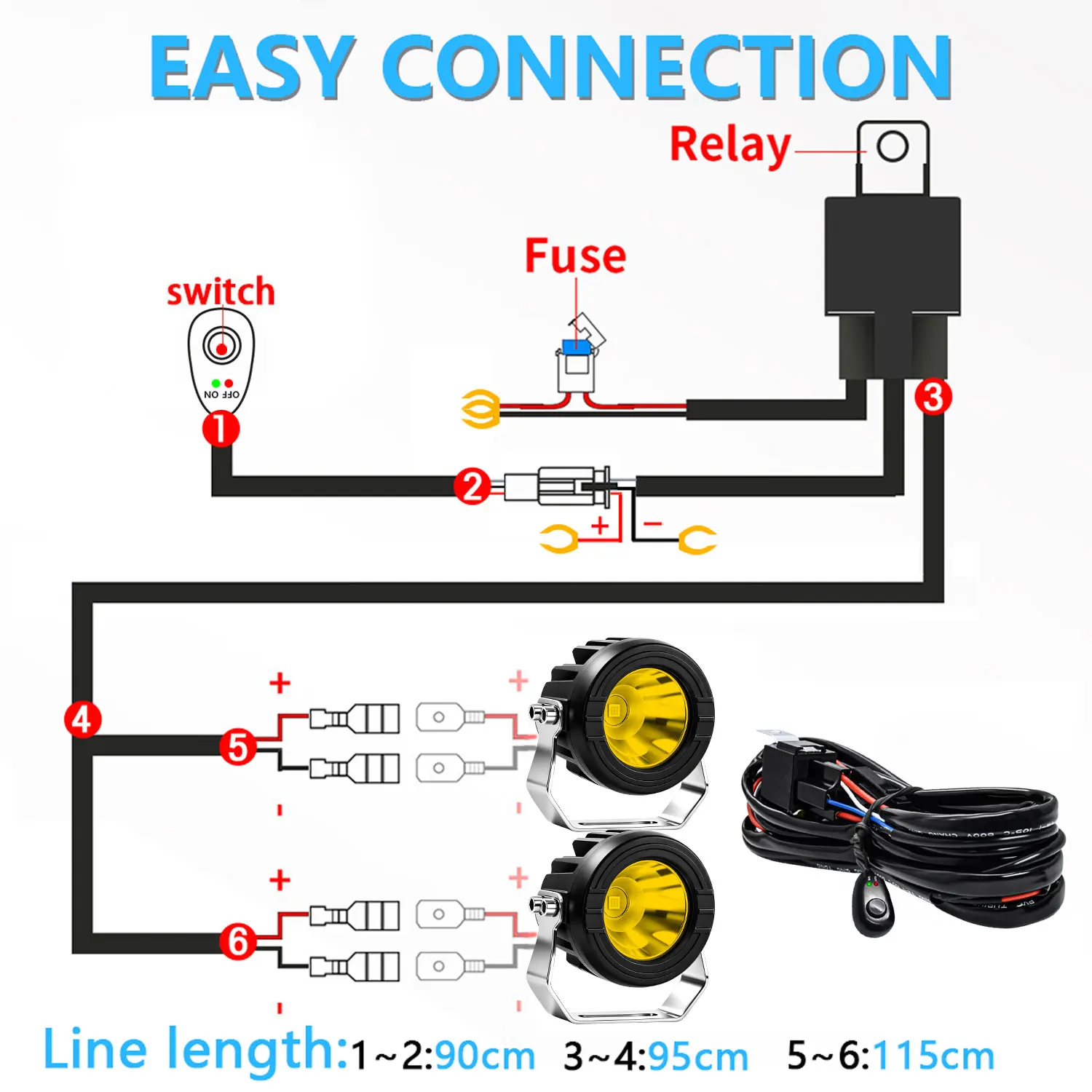Dual‑Color LED Pod Work Light Spot Beam Offroad Driving Fog Lamp 12V For Truck ATV UTV SUV Wrangler Motorcycle