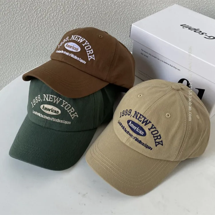

Large letter label men's autumn new peaked cap soft top Japanese casual sun hat women's collegiate style baseball cap